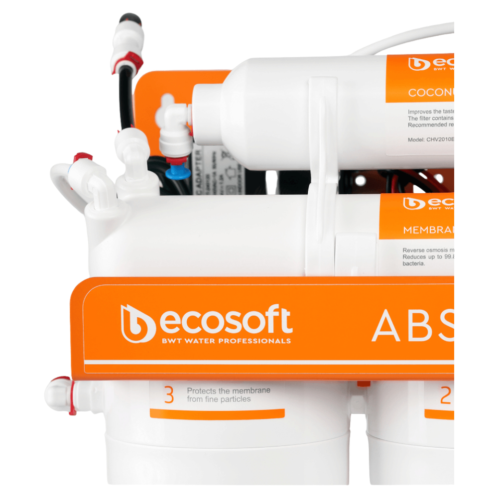 Фільтр зворотного осмосу Ecosoft Absolute з помпою на станині Фільтр зворотного осмосу Ecosoft Absolute з помпою на станині